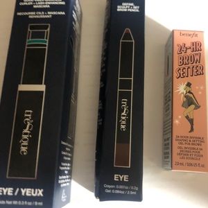 TreStiQue and Benefit brow pencil, setter, mascara